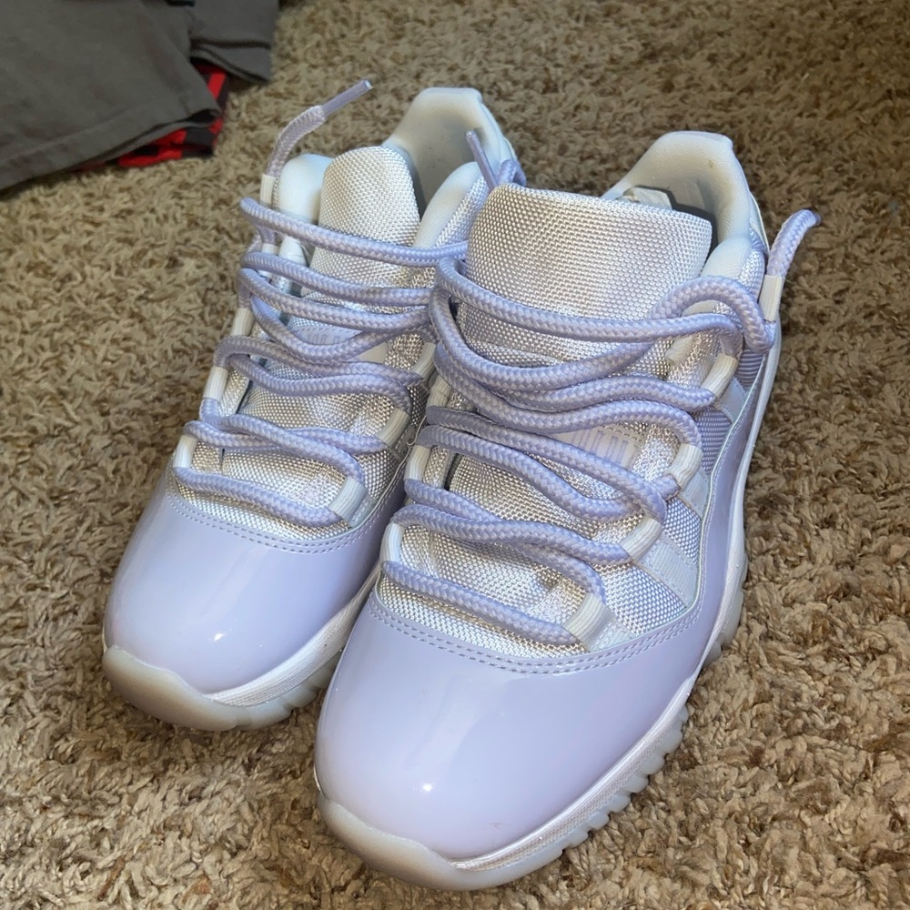 White and lilac retro low 11s